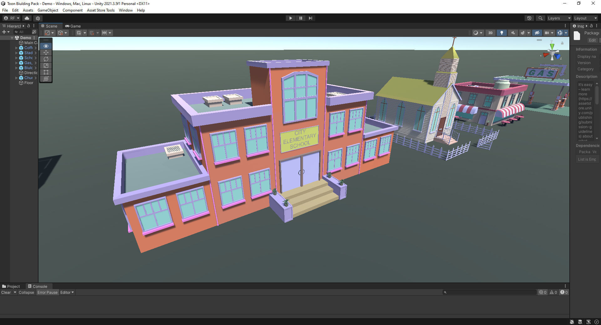 Toon Building Pack for Unity Low-poly 3D model_4