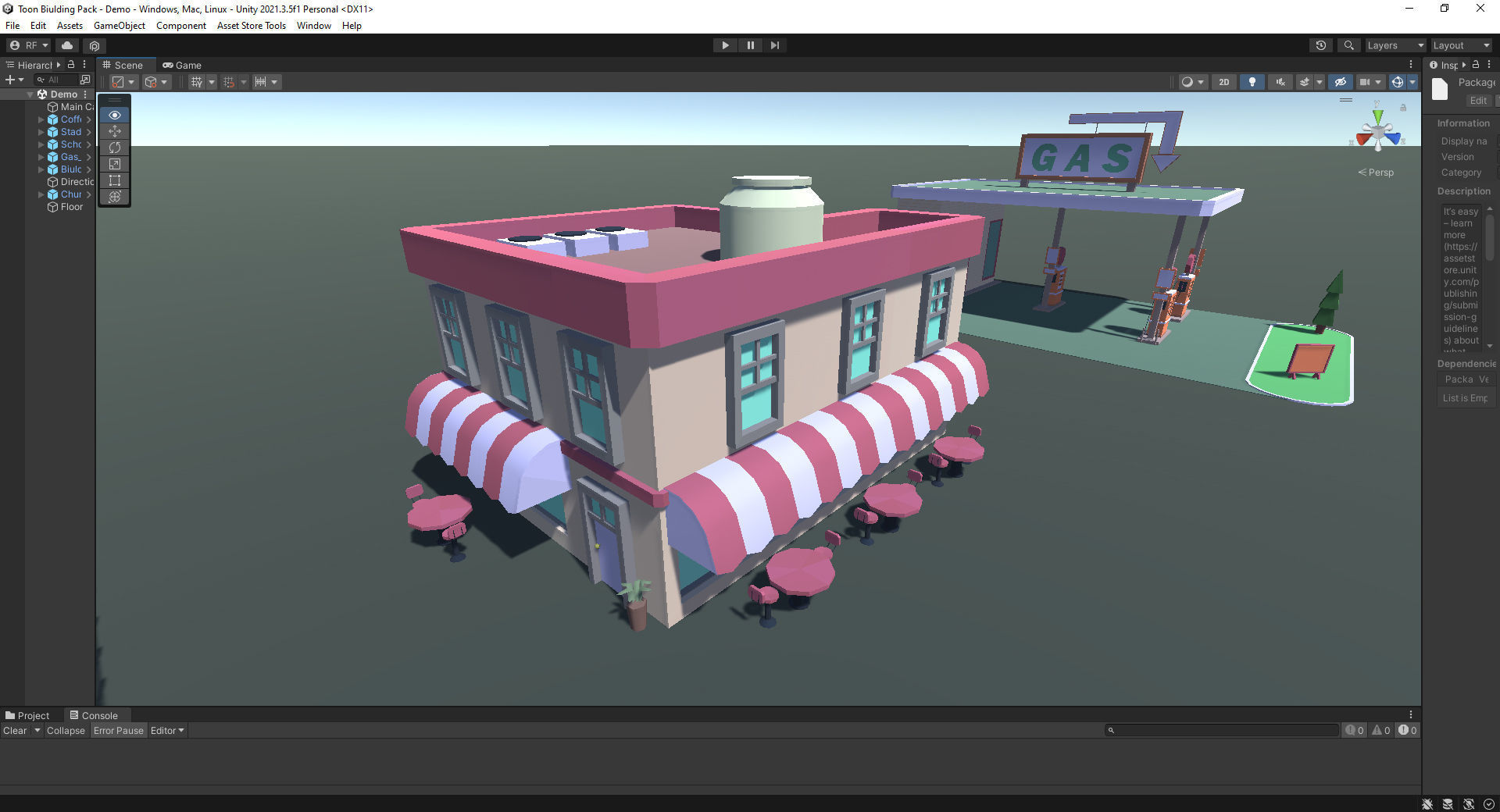 Toon Building Pack for Unity Low-poly 3D model_2