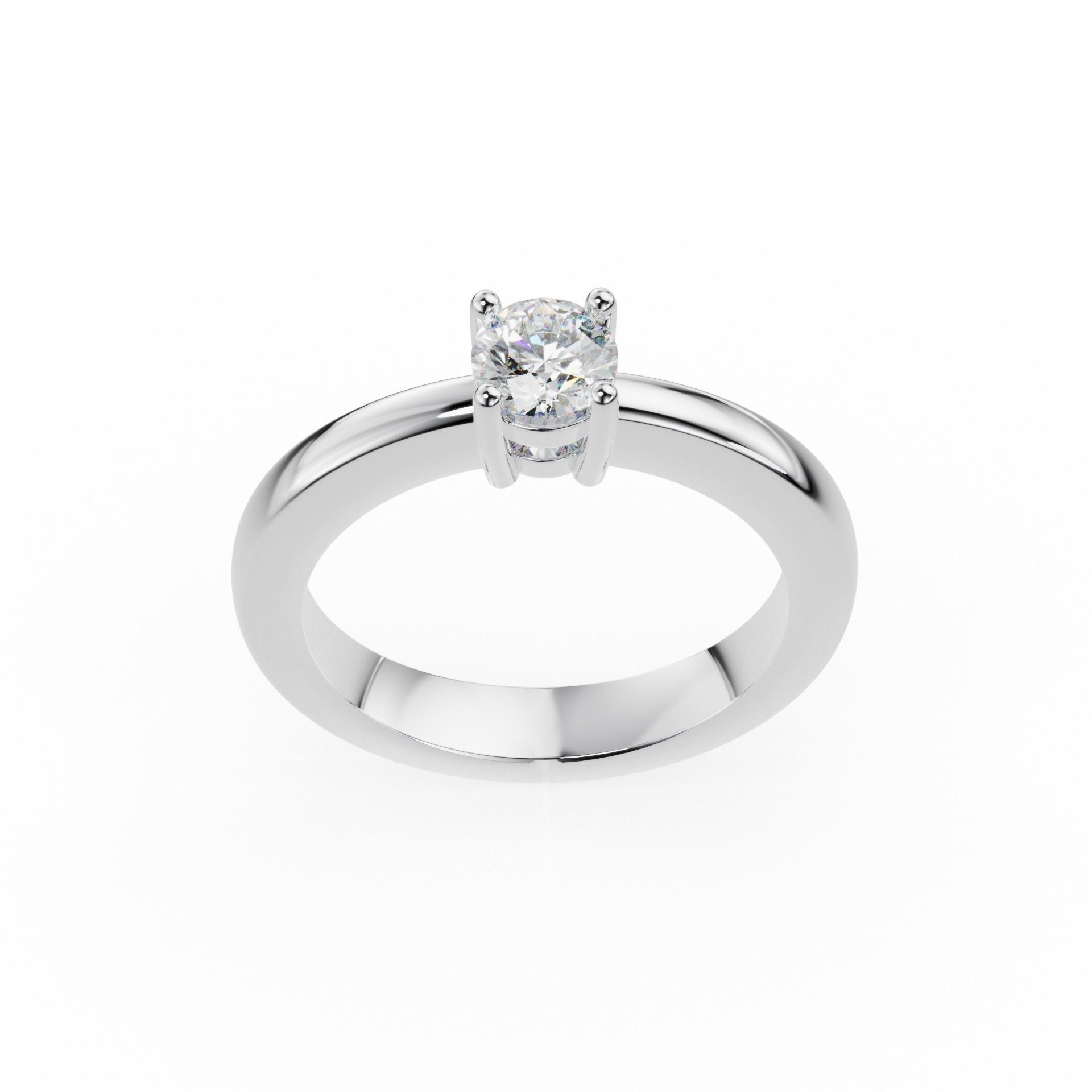 Classic style engagment ring  3D print model_4
