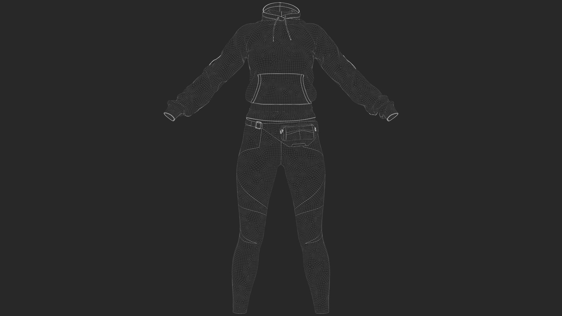 Girls Outfit 9 - Marvelous Designer with Video Process 3D model_5