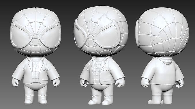 spiderman bobble heads 3D print model