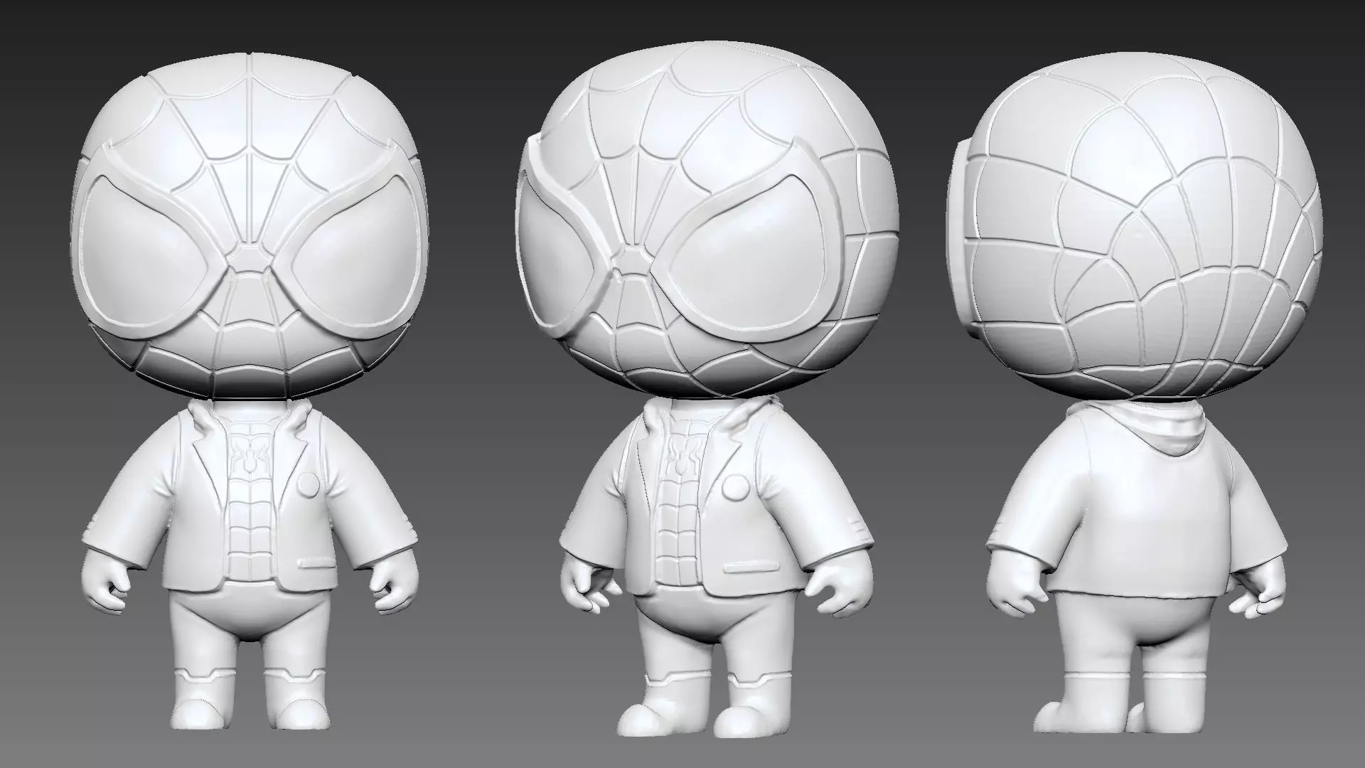 spiderman bobble heads 3D print model_0