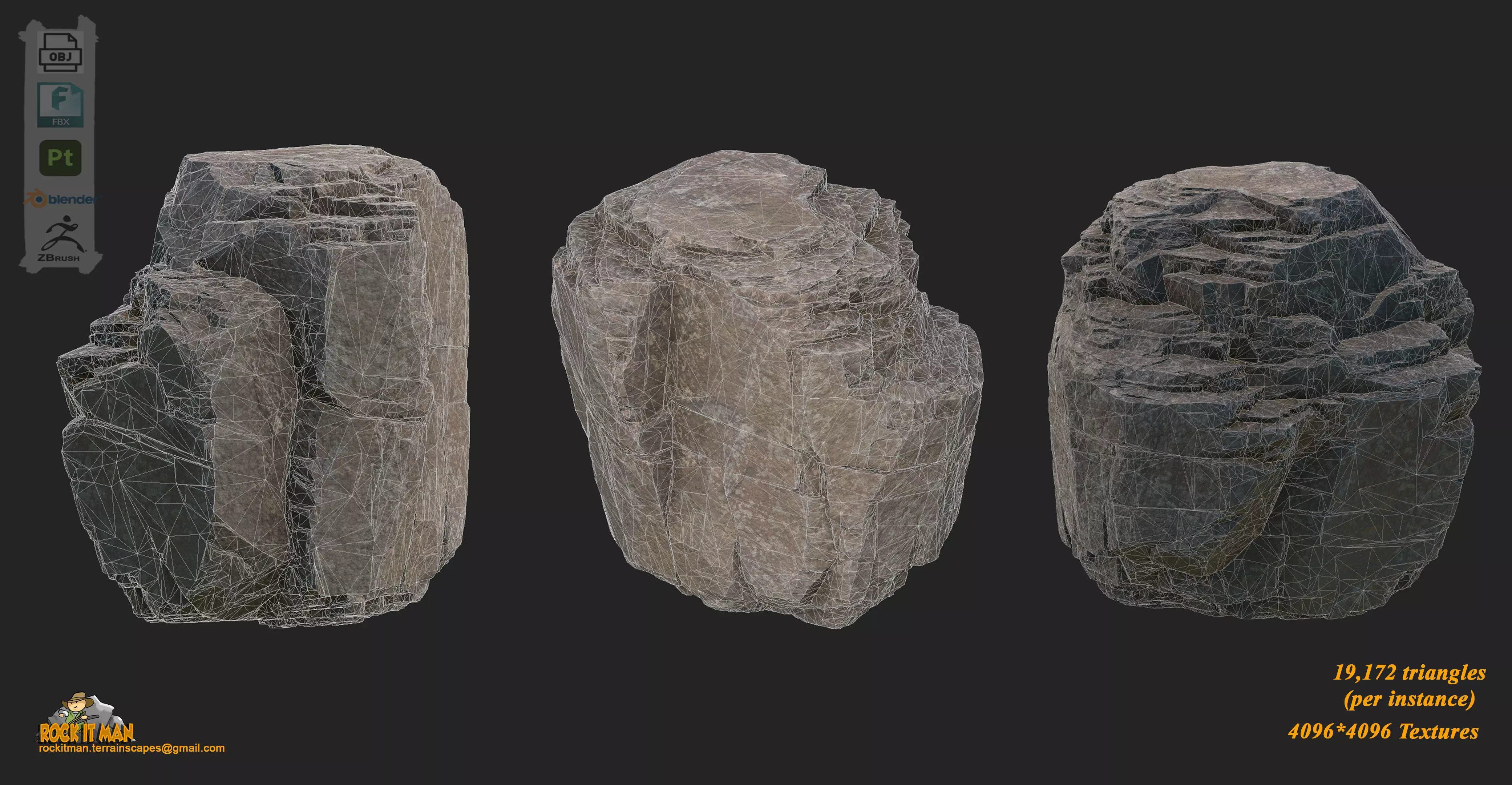 crumbly large 01 Low-poly 3D model_0