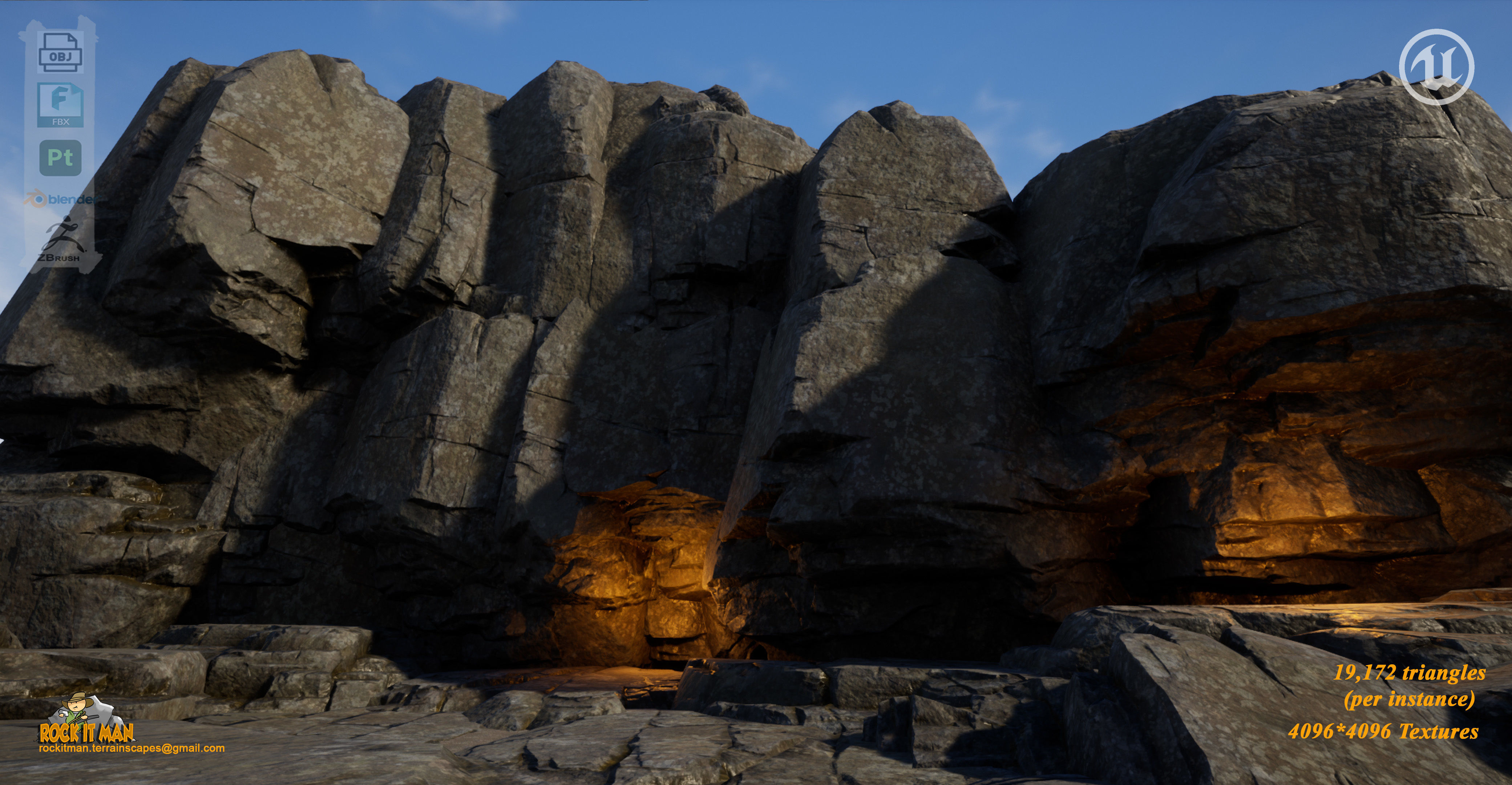 crumbly large 01 Low-poly 3D model_7
