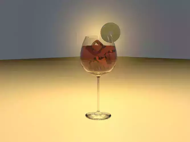 Glass with drink