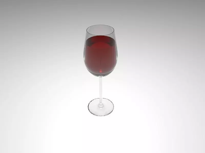 Glass with drink 3D model_0
