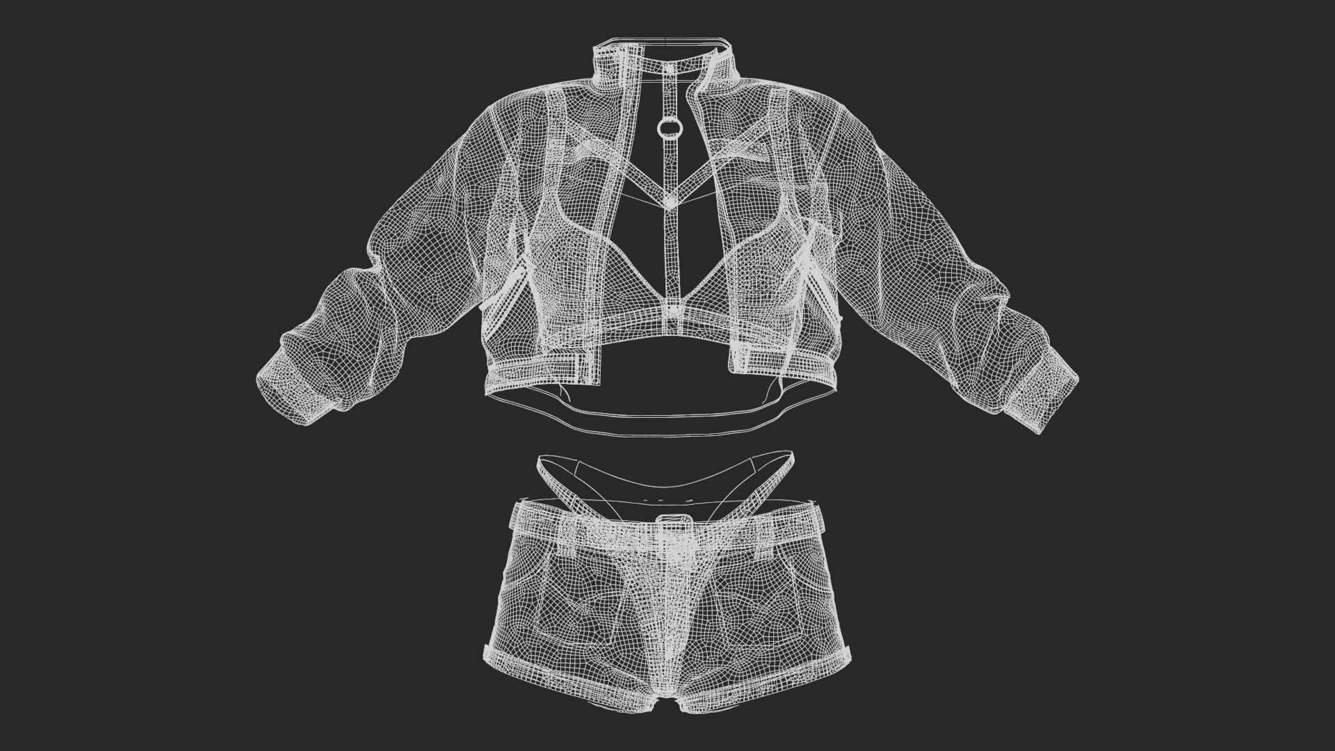 Girls Outfit 8 - Marvelous Designer with Video Process 3D model_6