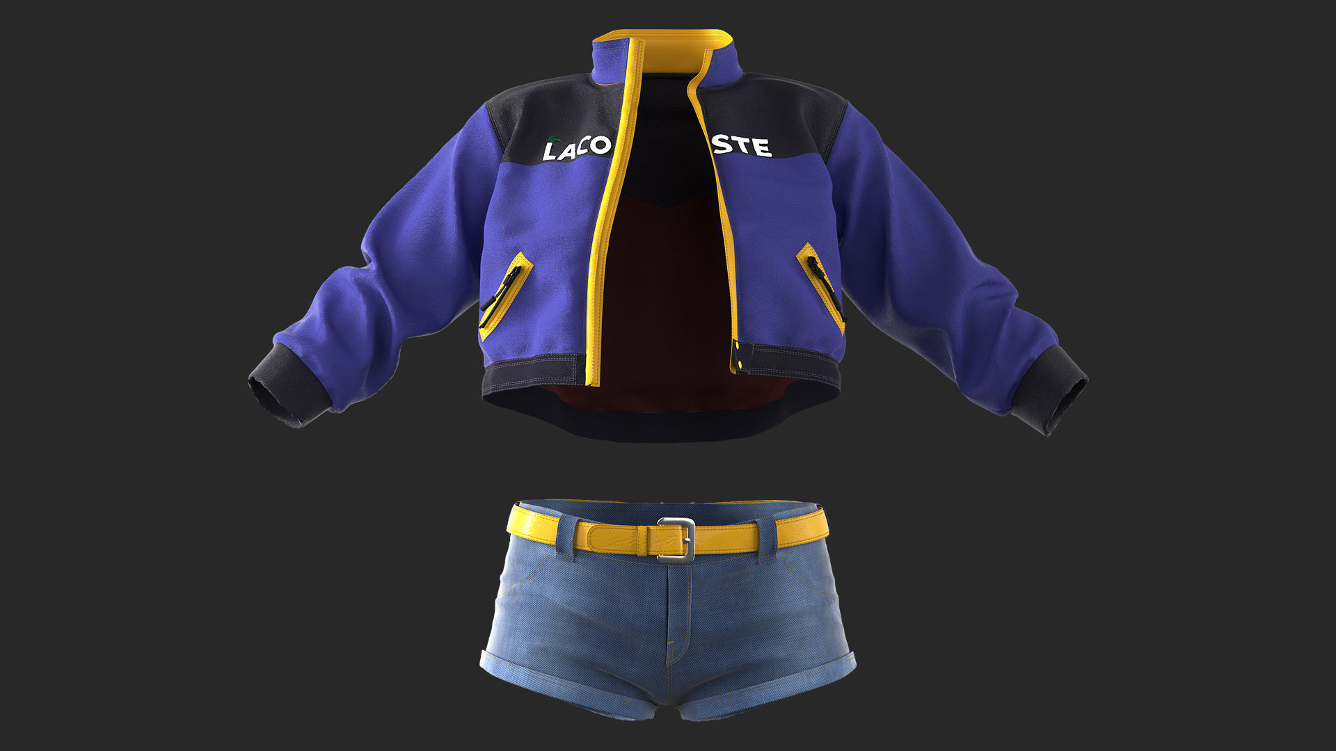 Girls Outfit 8 - Marvelous Designer with Video Process 3D model_2