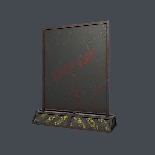 Concrete RoadBlock Barrier Barricade 3D model