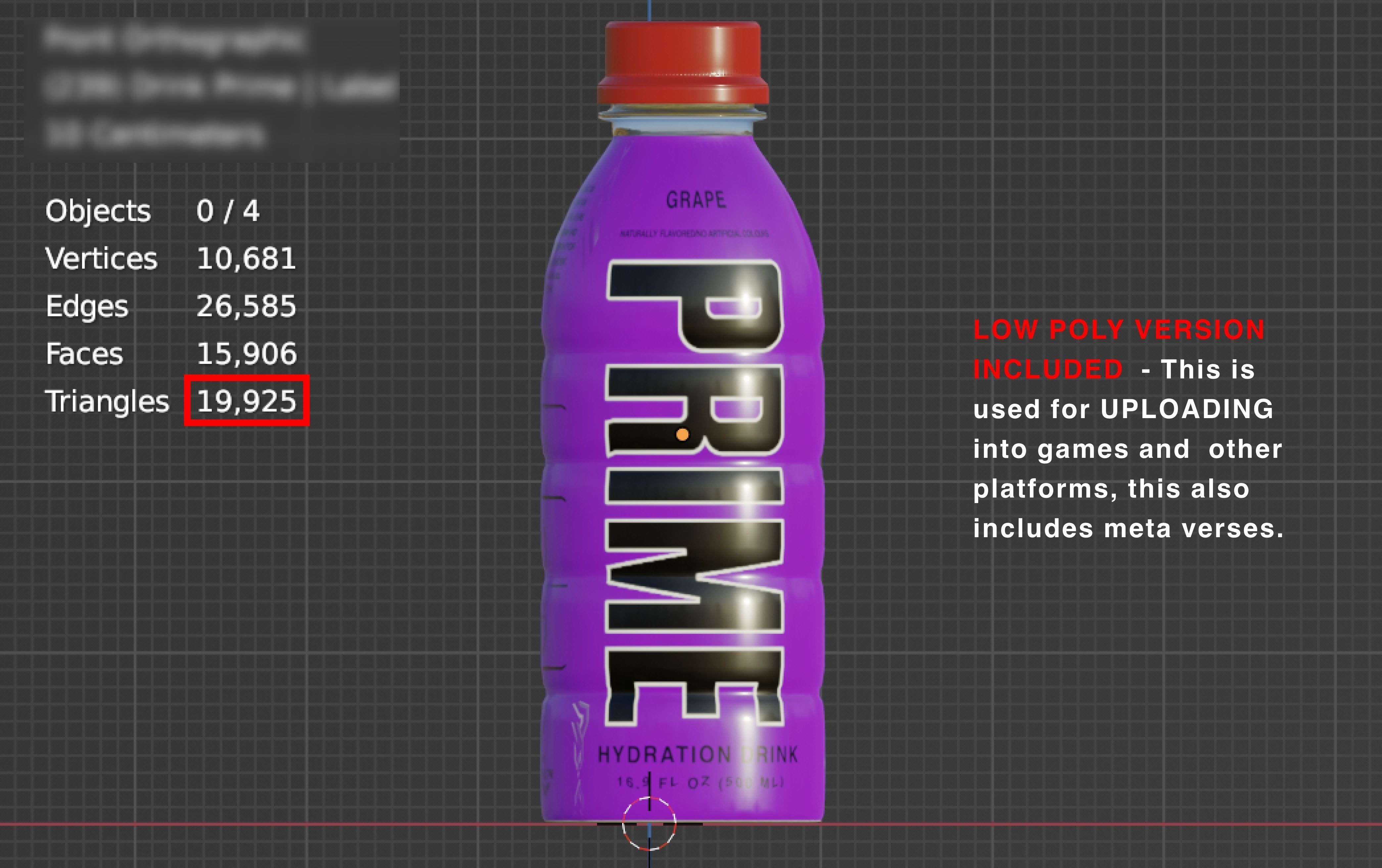 Drink Prime Low-poly 3D model_13