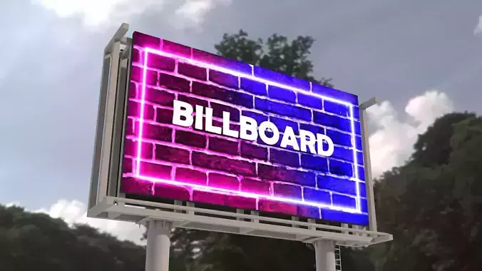 Billboard - outdoor advertising - branding 3D model