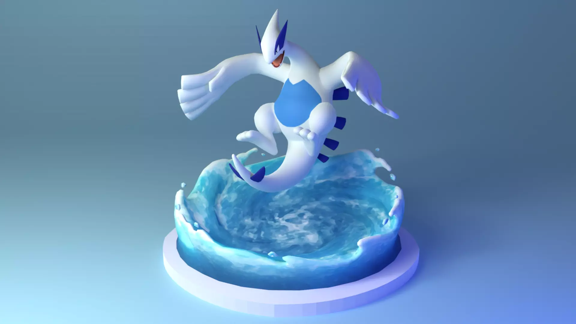 Lugia - Pokemon Diorama 3D print model