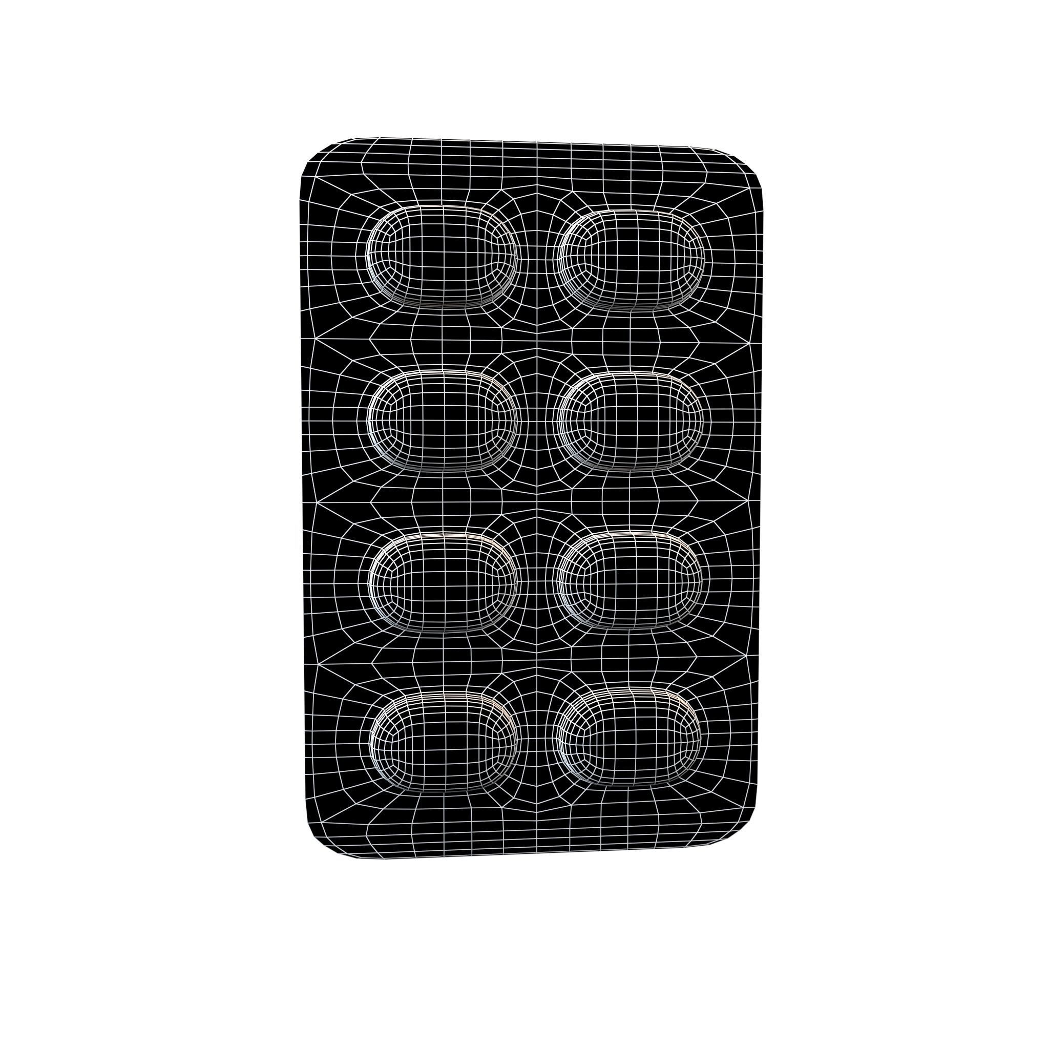 Blister Pack v1 001 Low-poly 3D model_4