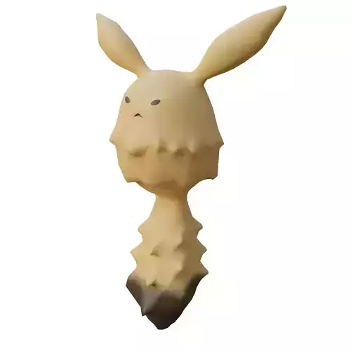 Dodoco side character of Klee from Genshin Impact Low-poly 3D model
