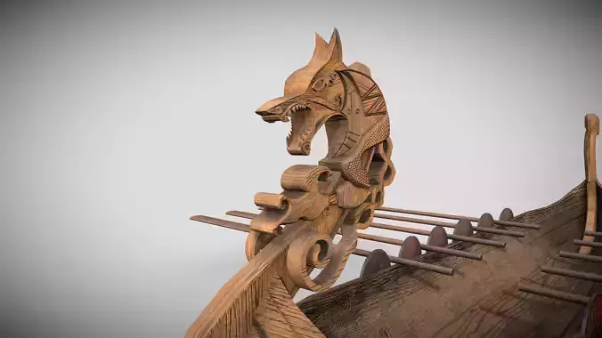 Viking Boat 4 - Spirit of the Woods Wolf