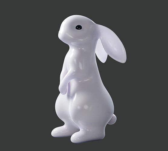 Hairless bunny decoration 3D print model