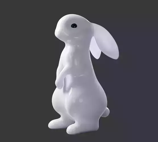 Hairless bunny decoration 3D print model