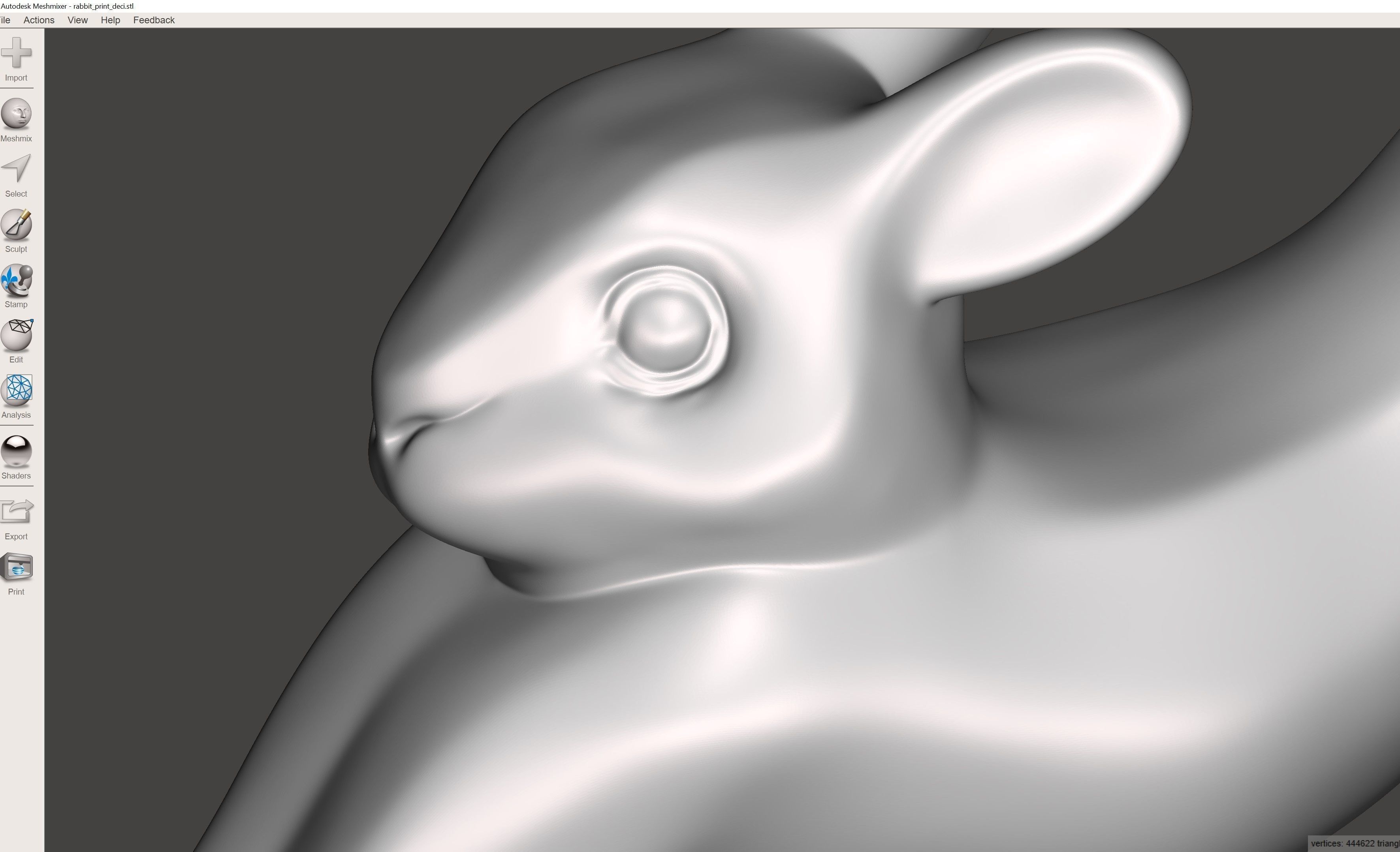 Rabbit lapin modern art sculpture 3D print model_3