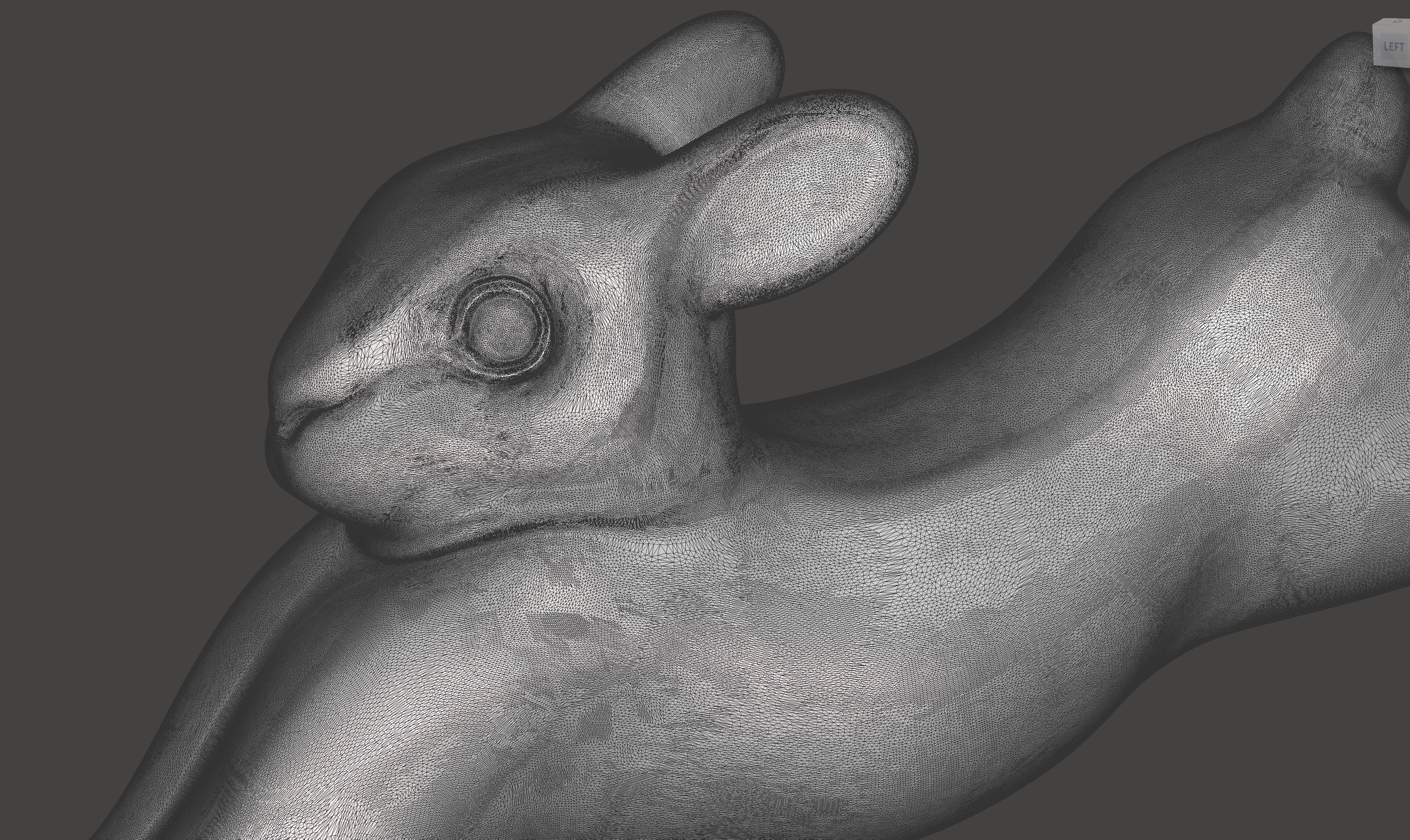 Rabbit lapin modern art sculpture 3D print model_8