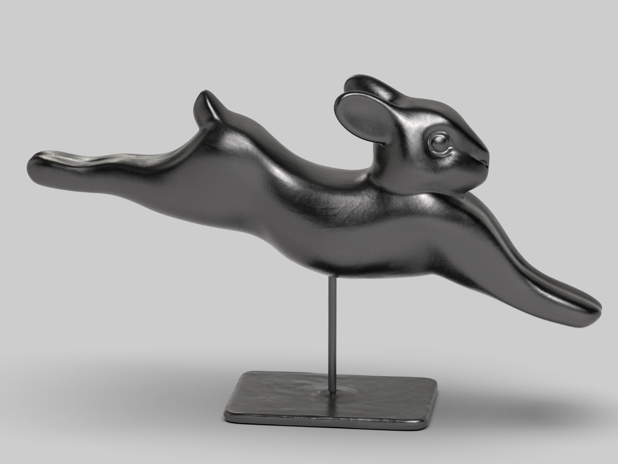 Rabbit lapin modern art sculpture 3D print model_9
