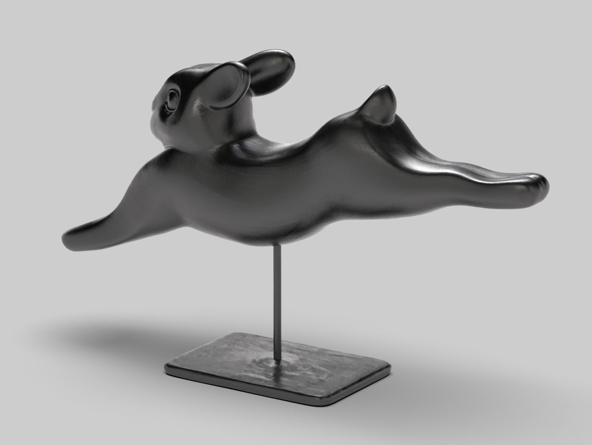 Rabbit lapin modern art sculpture 3D print model_10