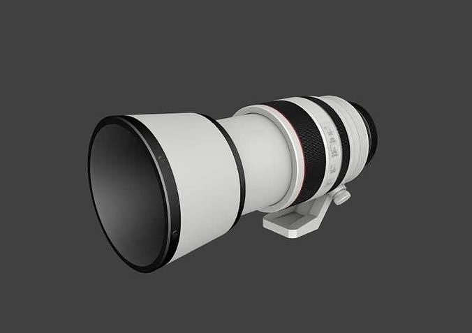Lensa Canon RF 70-200 Low-poly 3D model