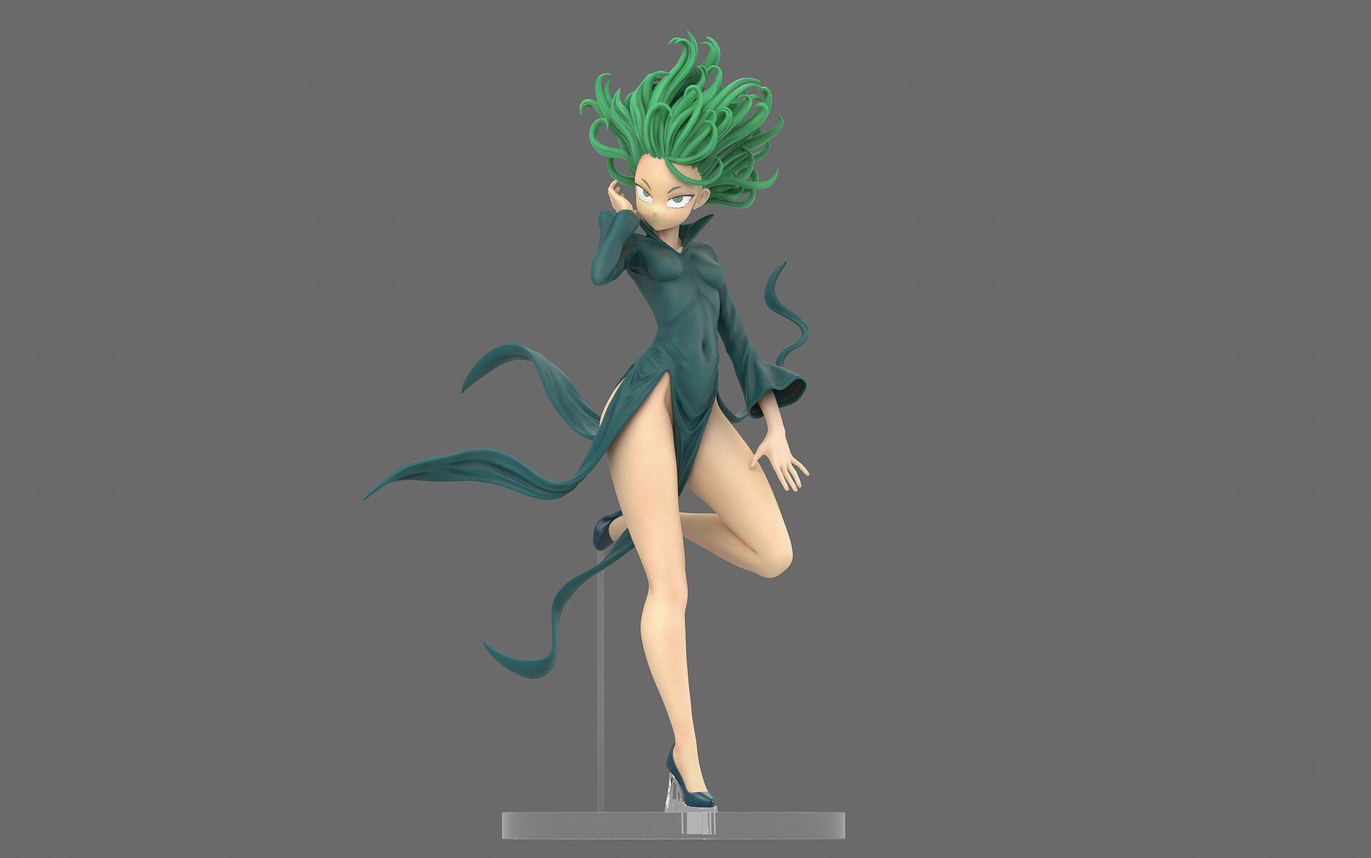 One punch man Tatsumaki tornado  3D print model_1