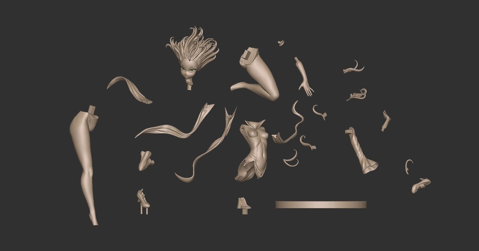 One punch man Tatsumaki tornado  3D print model_7