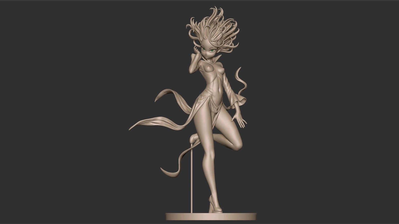 One punch man Tatsumaki tornado  3D print model_4