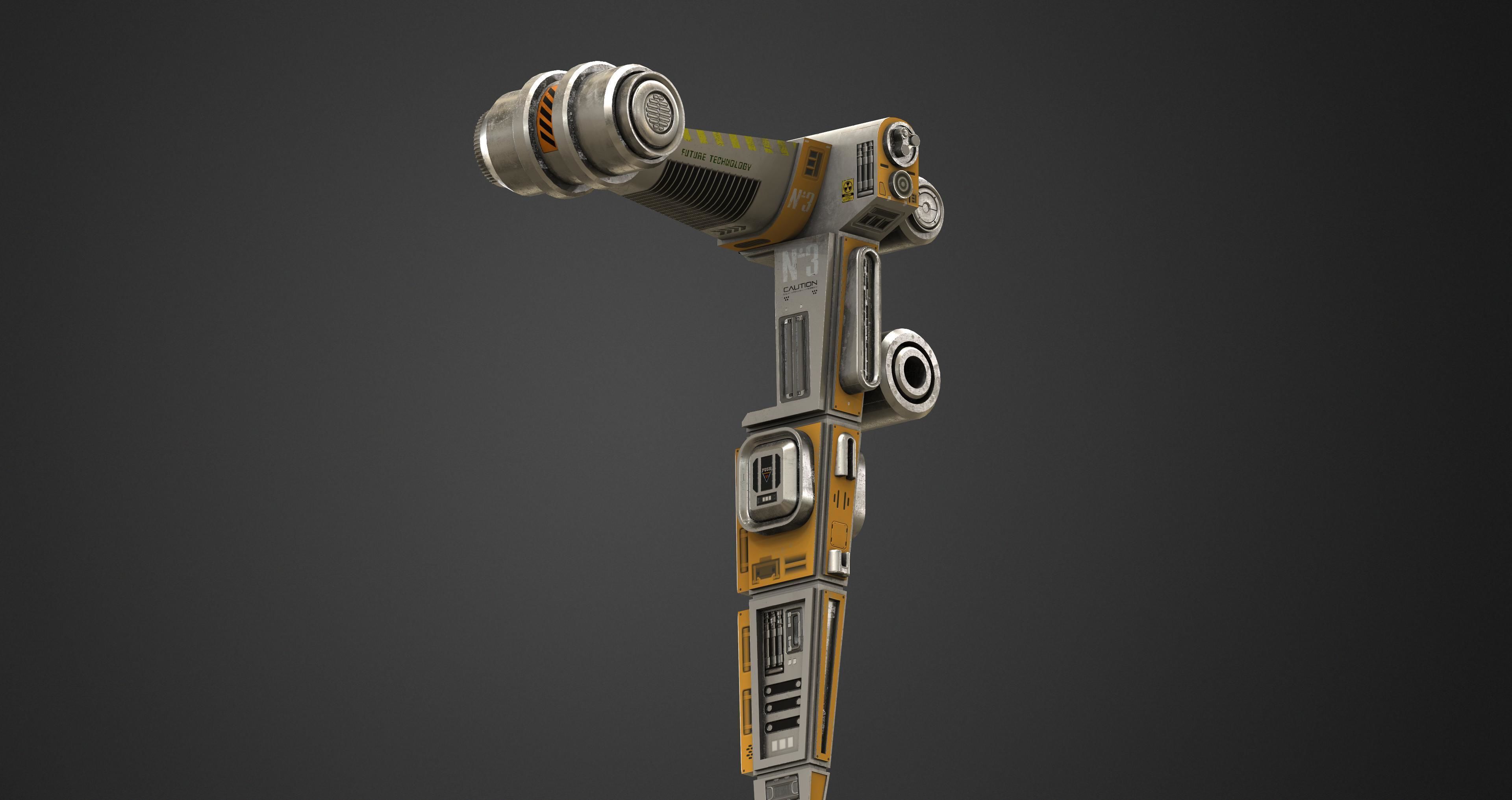 Space Horse Spaceship Low-poly 3D model_6