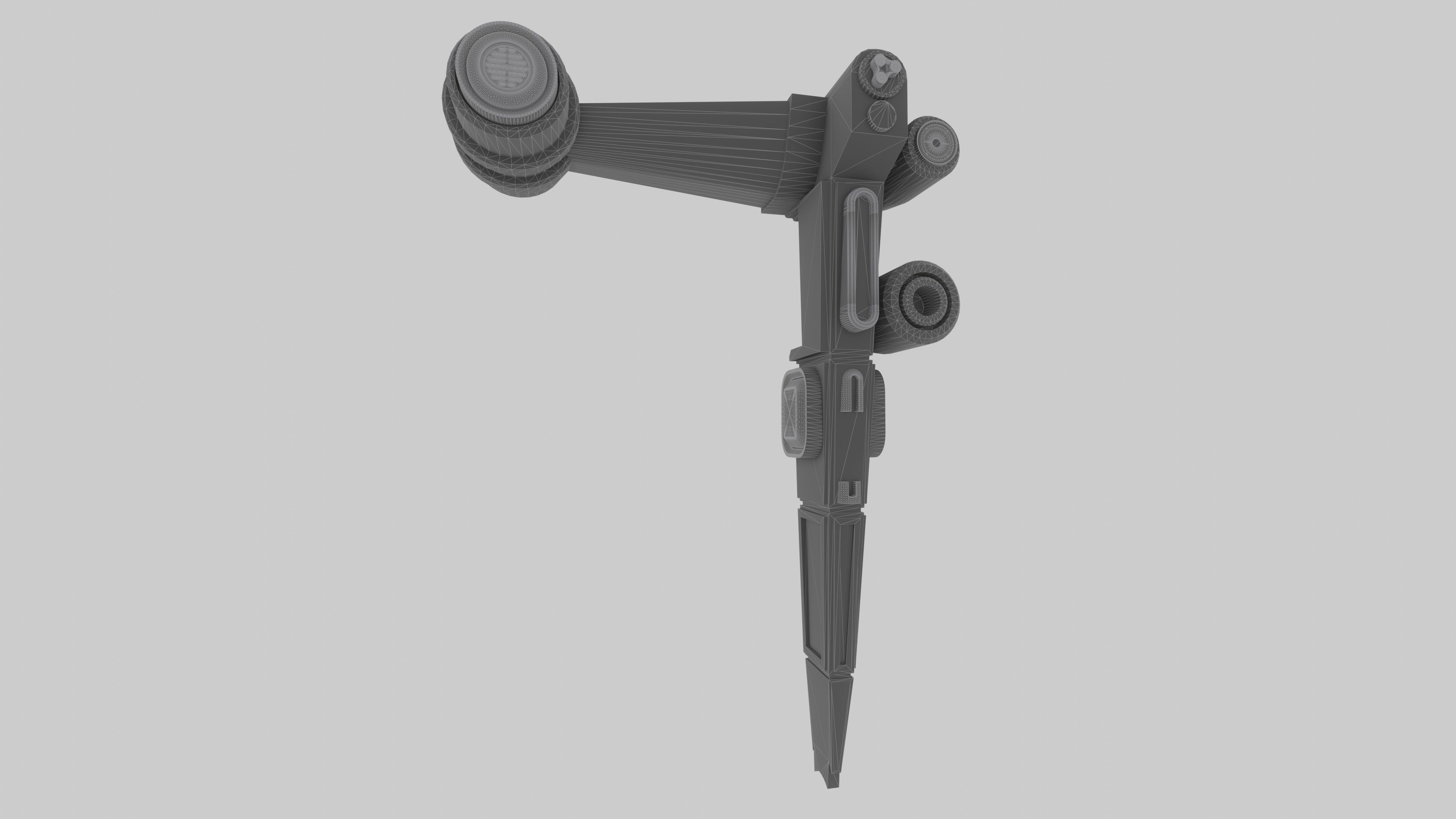 Space Horse Spaceship Low-poly 3D model_13