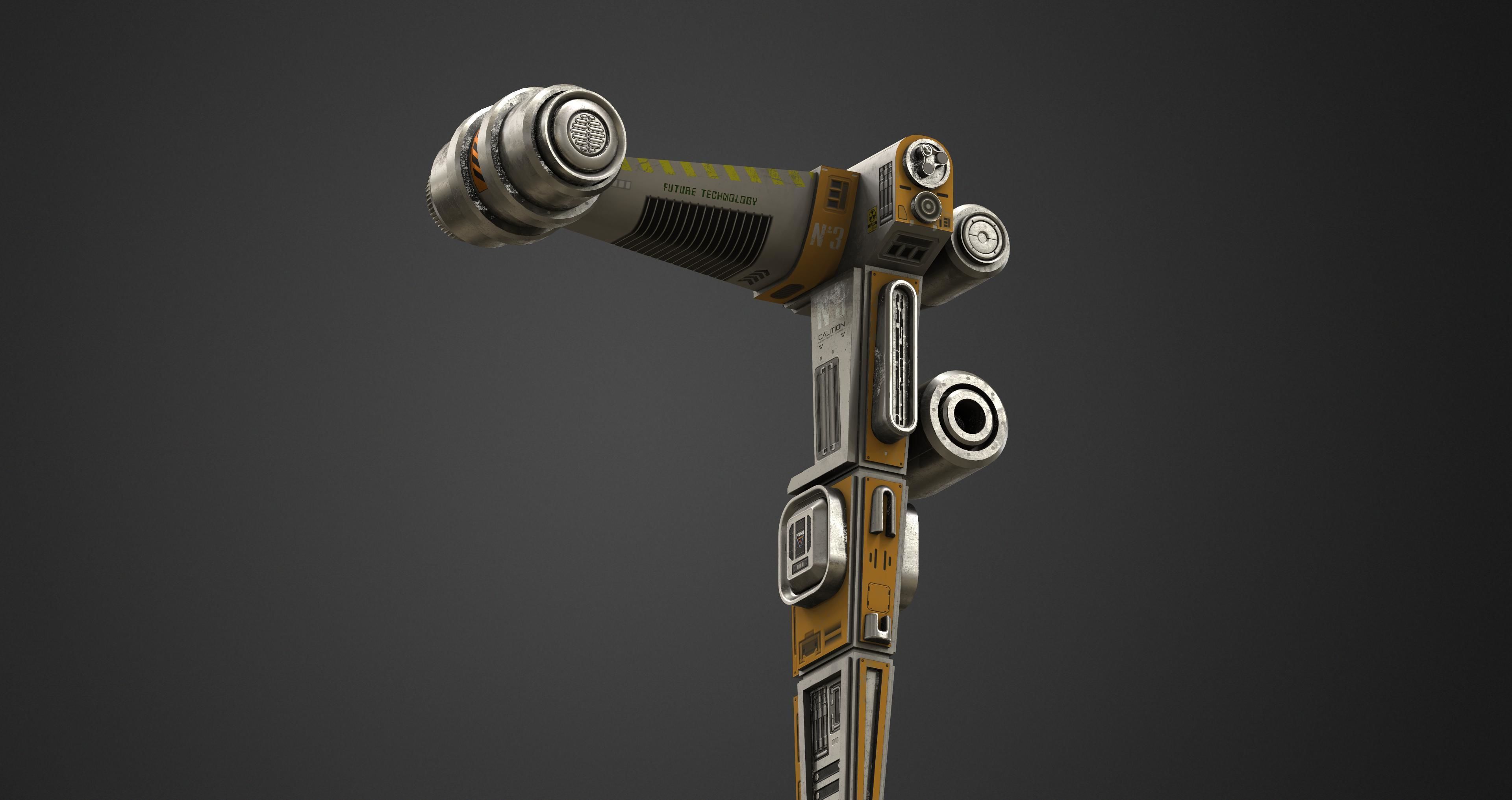 Space Horse Spaceship Low-poly 3D model_5