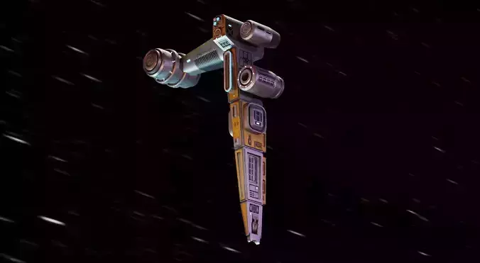 Space Horse Spaceship Low-poly 3D model