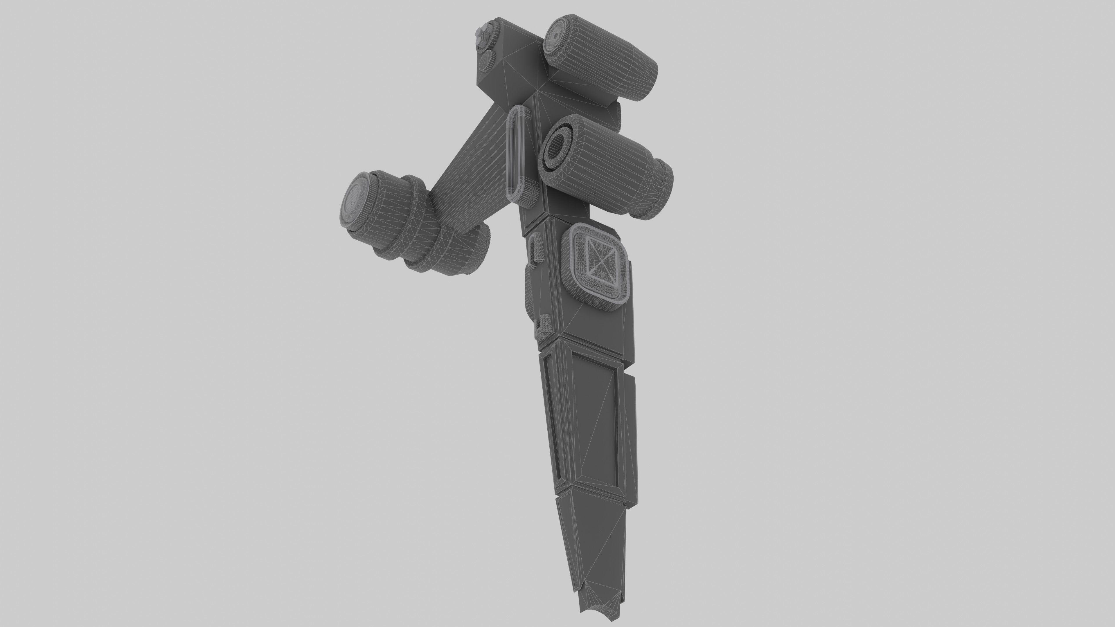 Space Horse Spaceship Low-poly 3D model_11