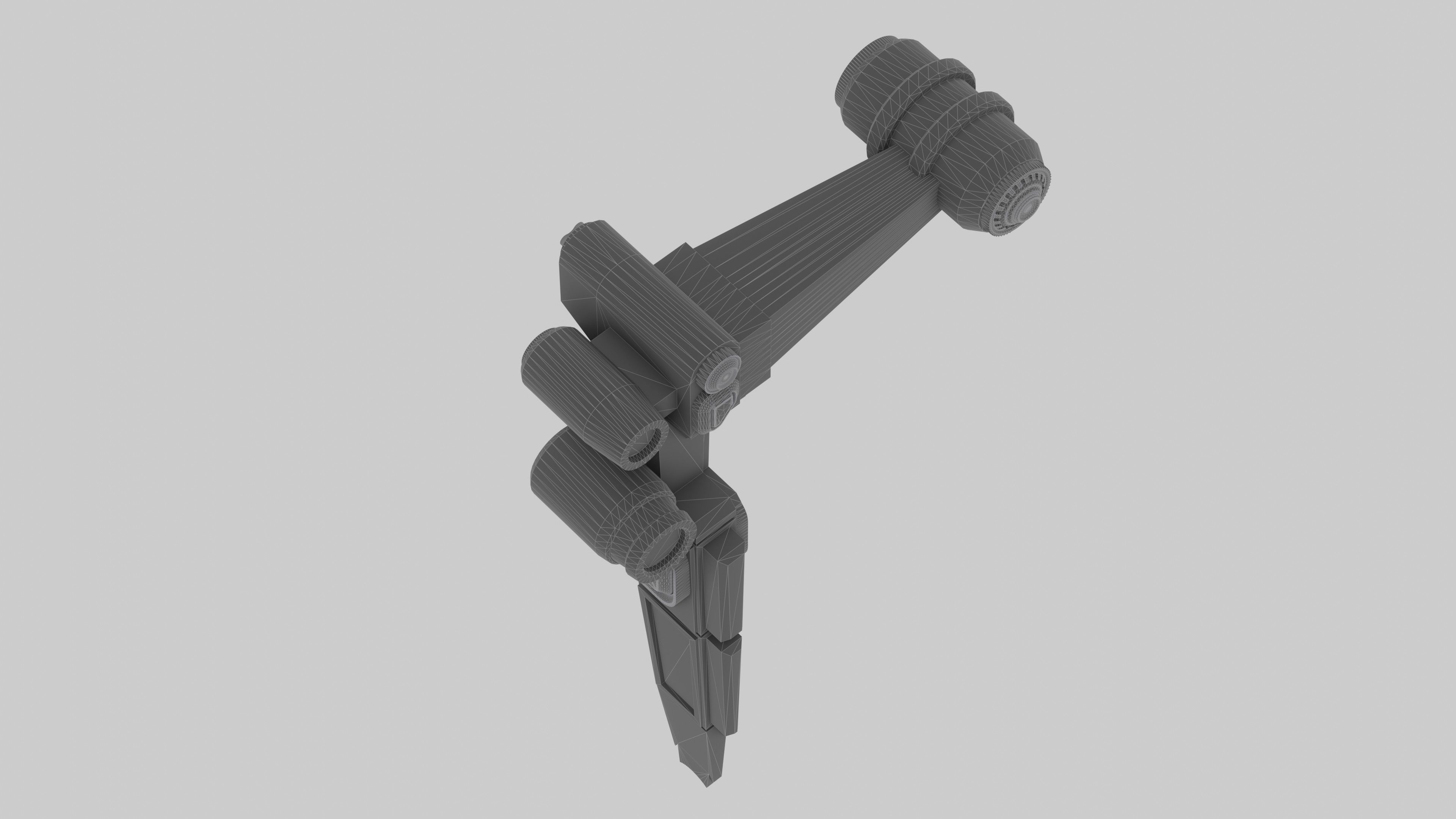 Space Horse Spaceship Low-poly 3D model_18