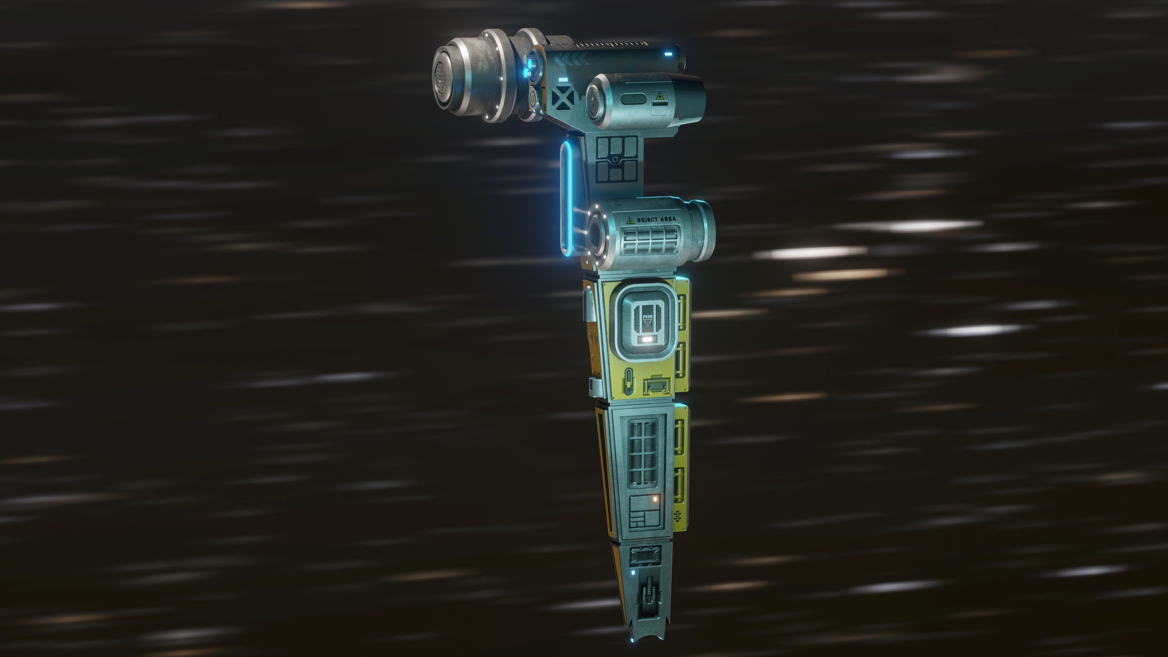 Space Horse Spaceship Low-poly 3D model_23