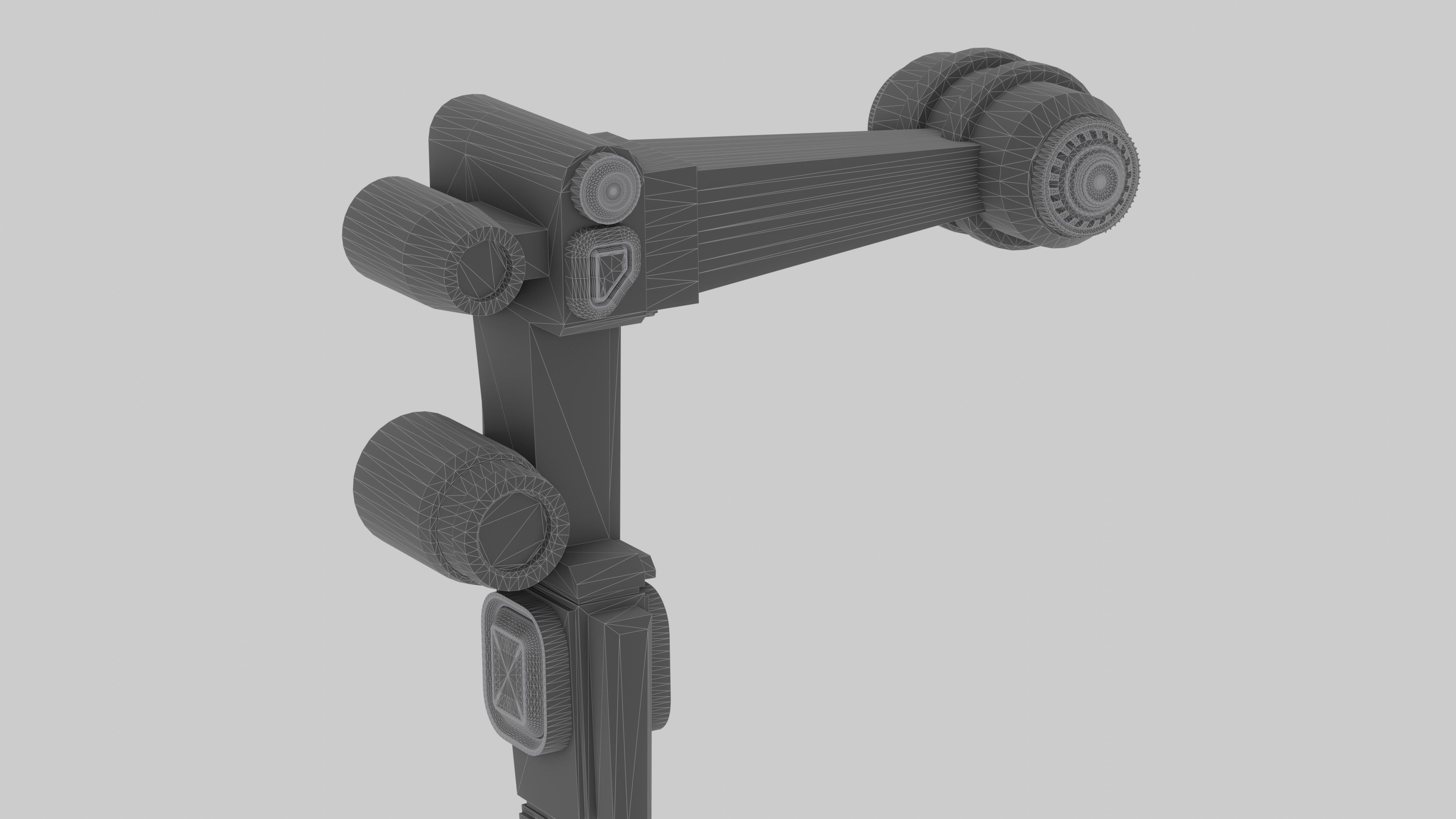 Space Horse Spaceship Low-poly 3D model_10