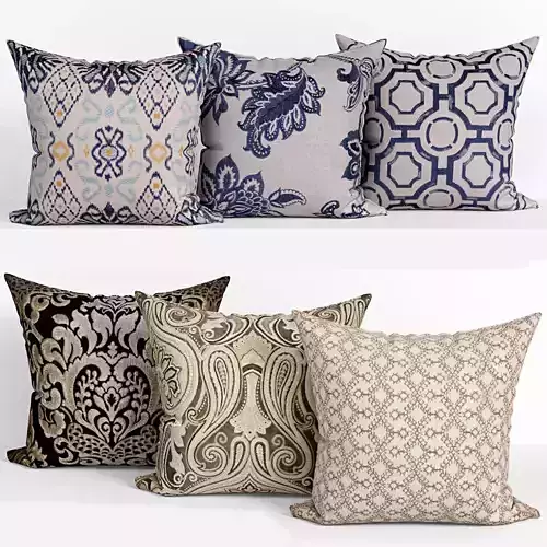 Decorative pillows Houzz set 109 3D model