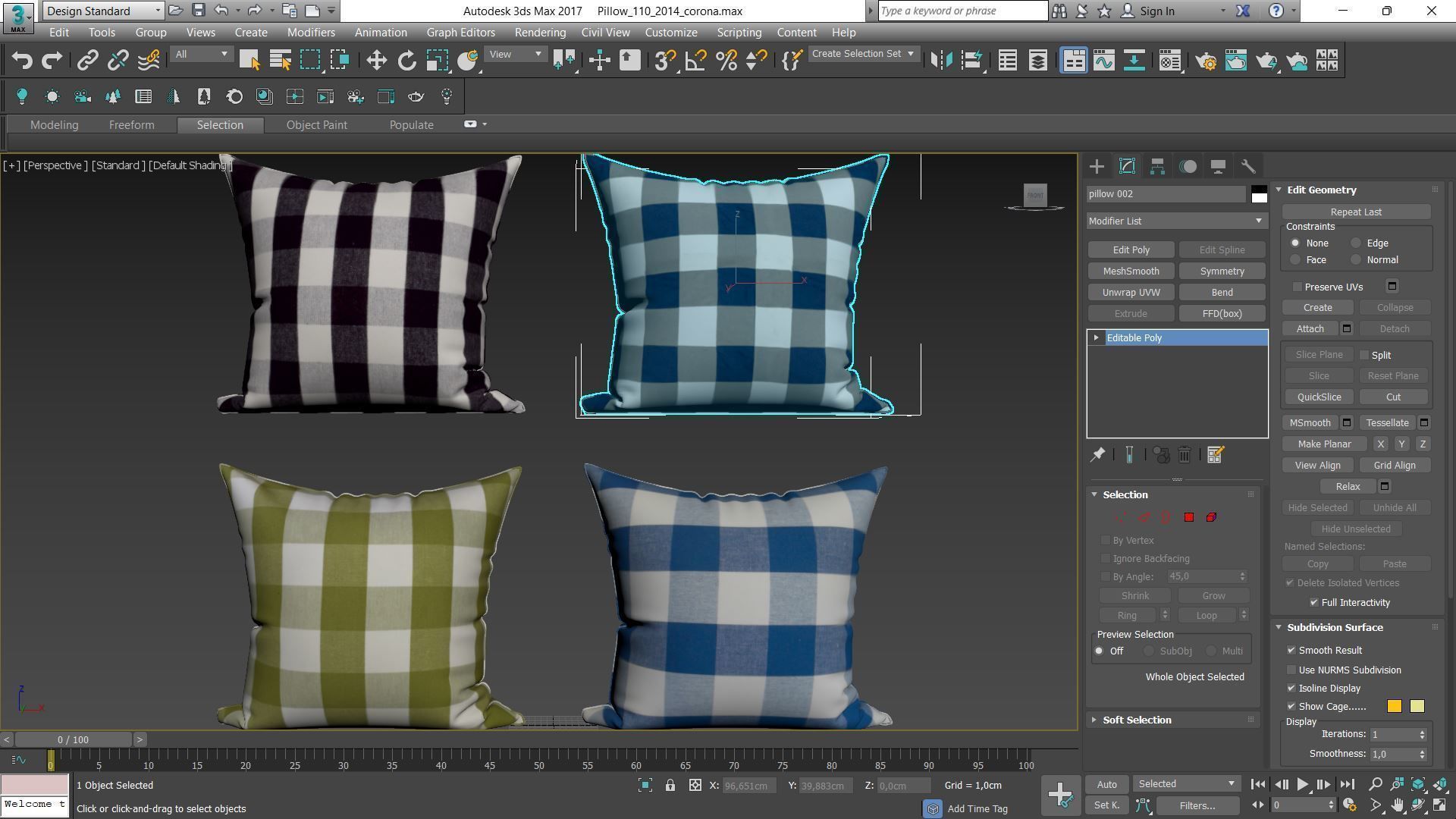 Decorative pillows Houzz set 110 3D model_17