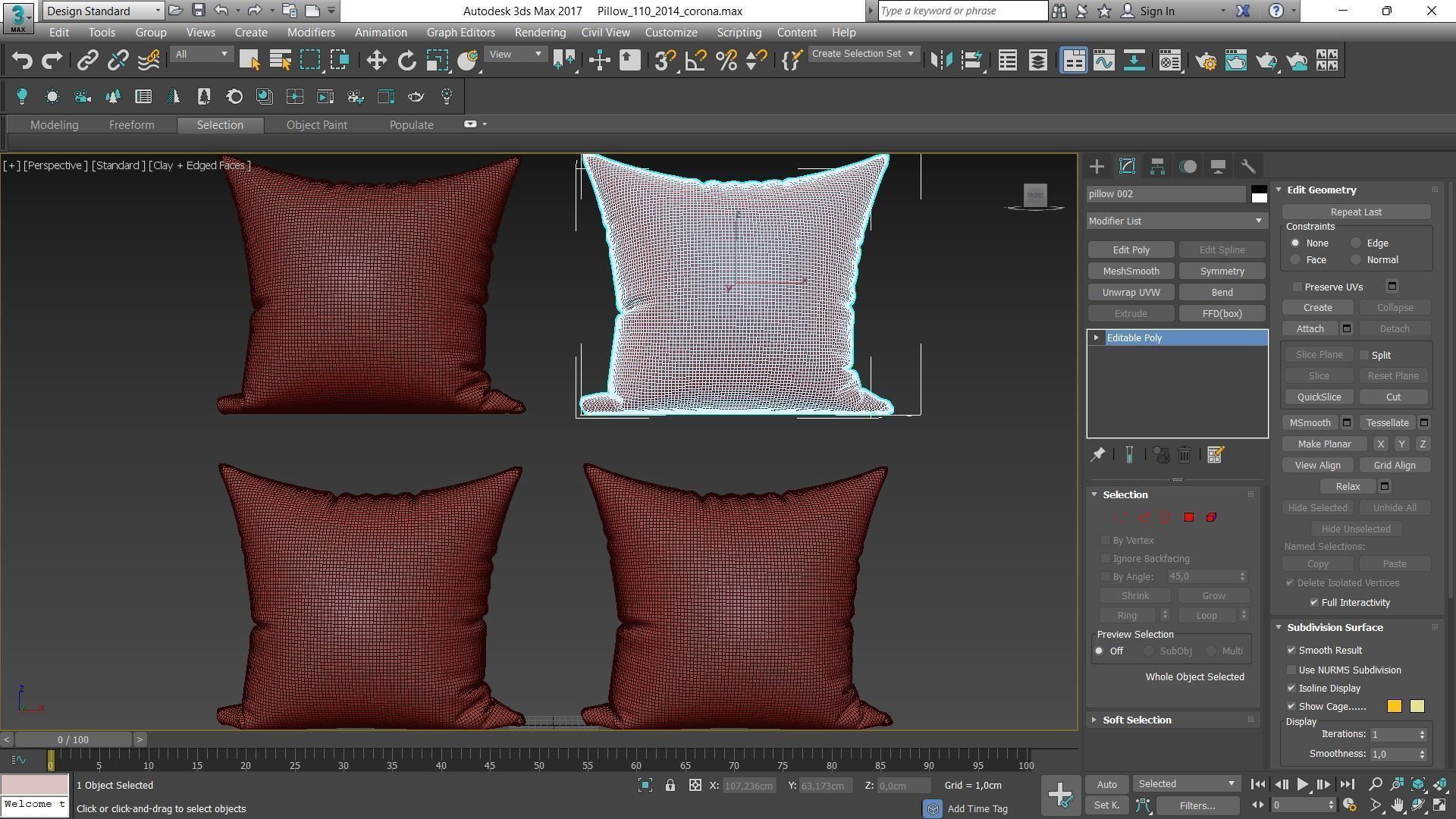 Decorative pillows Houzz set 110 3D model_1