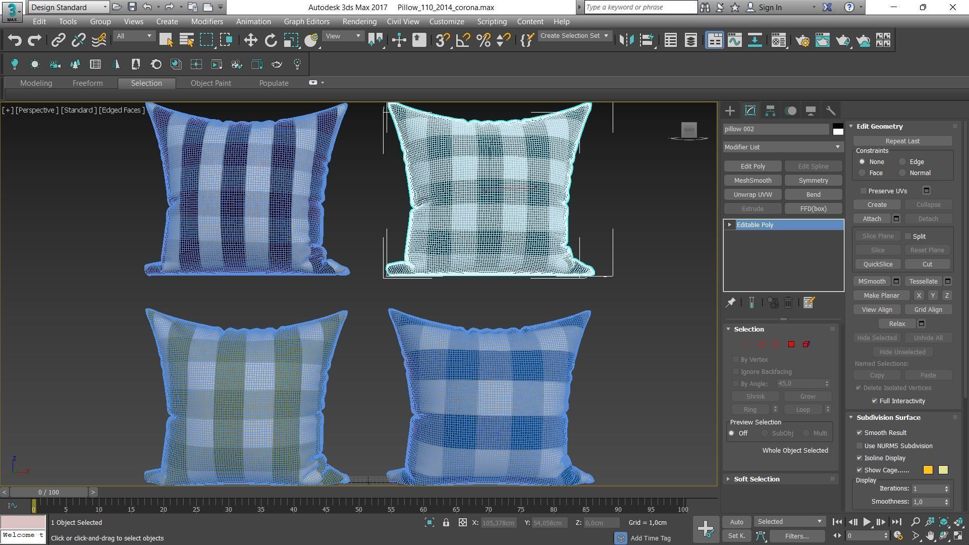 Decorative pillows Houzz set 110 3D model_18