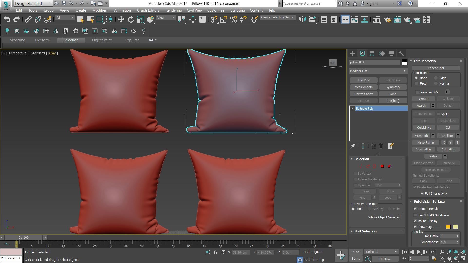 Decorative pillows Houzz set 110 3D model_19