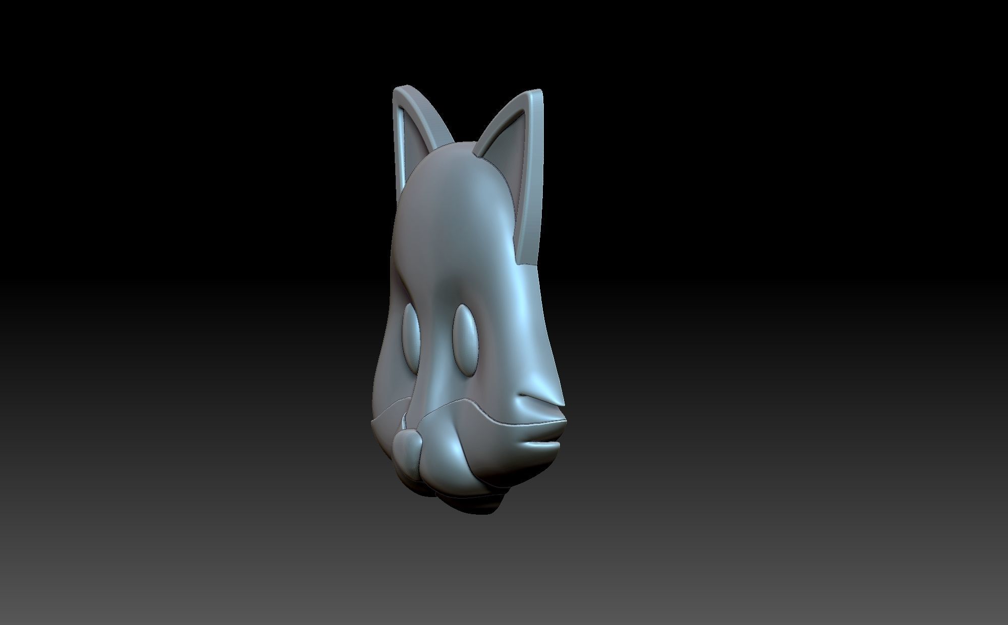 Fox Face 3D print model_2