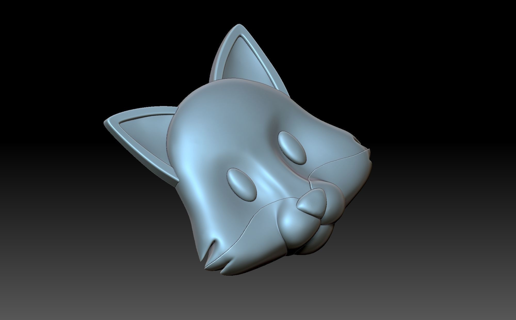 Fox Face 3D print model_8