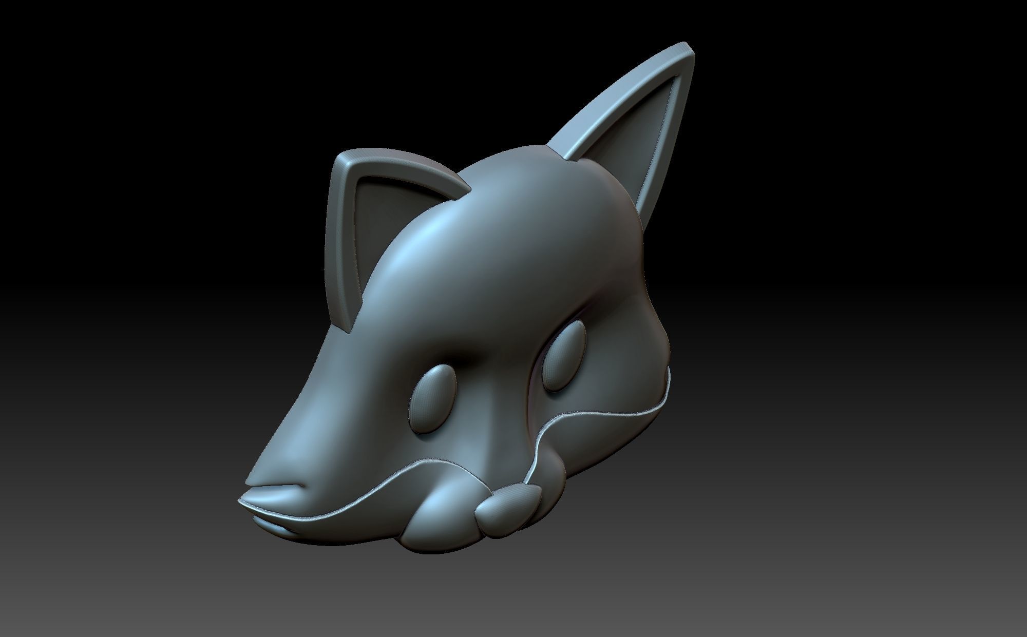 Fox Face 3D print model_11