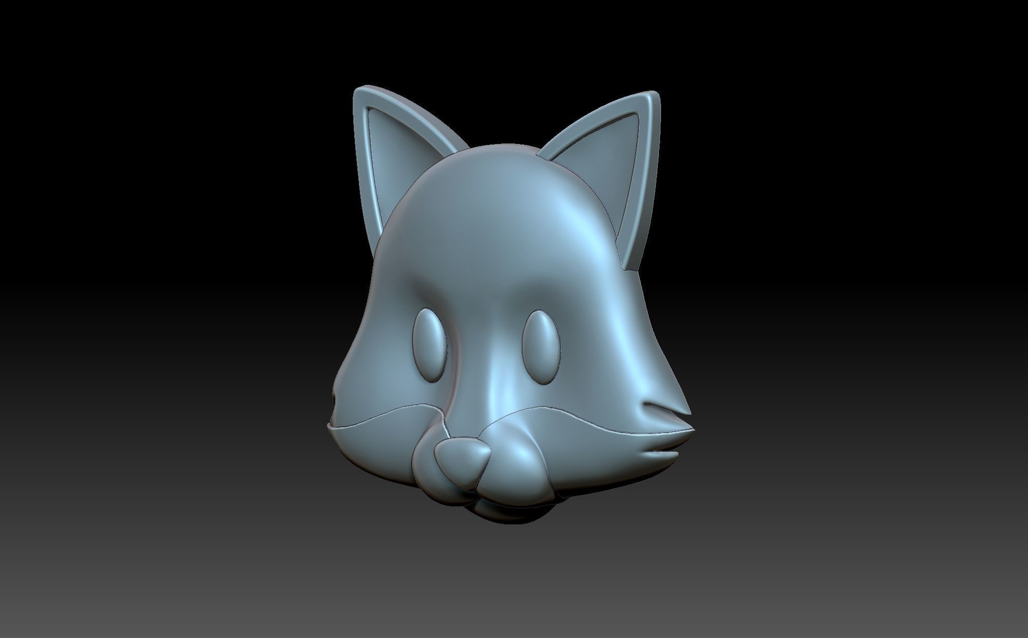 Fox Face 3D print model_1