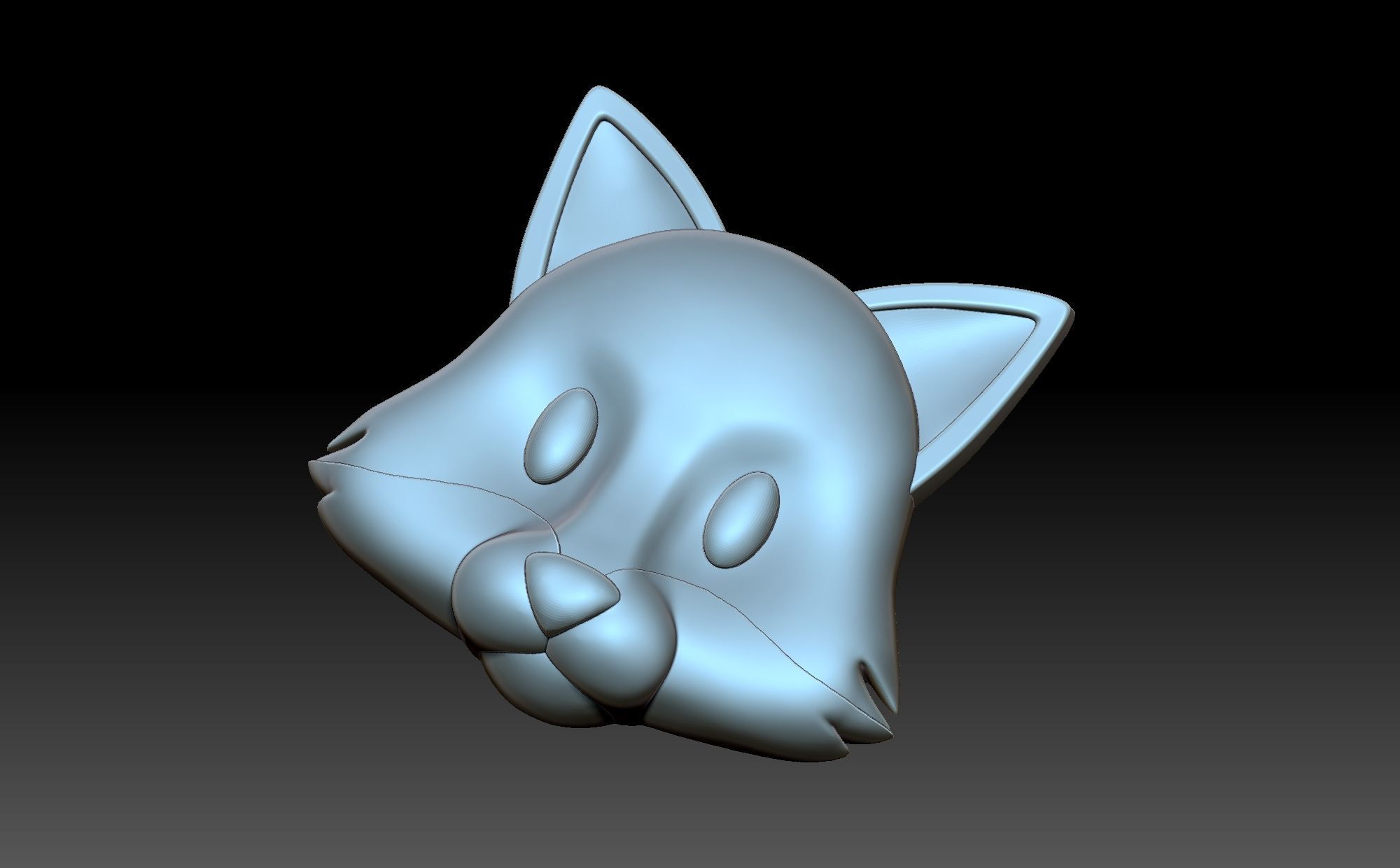 Fox Face 3D print model_7