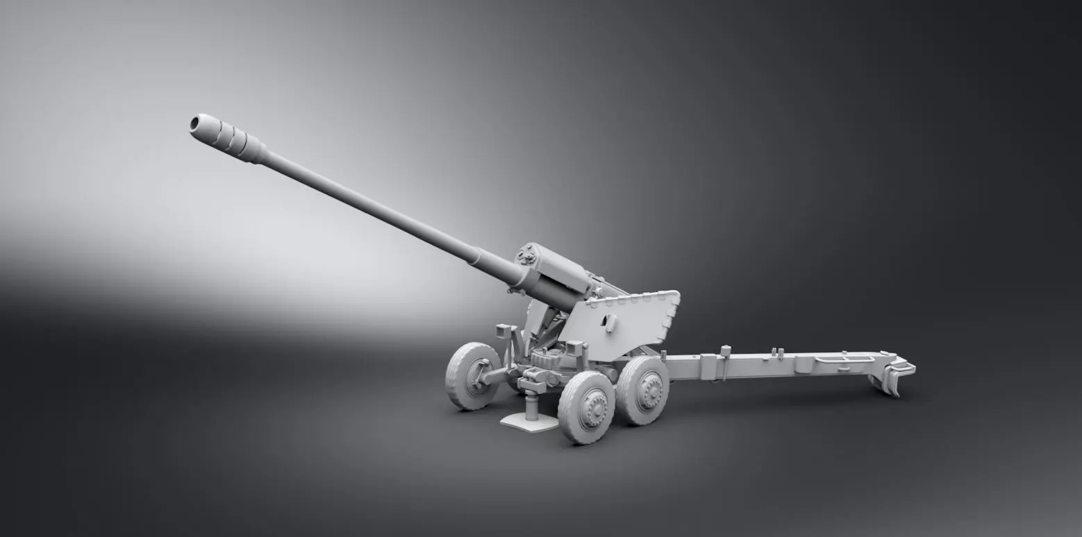 2A36 Giatsint scale model  3D print model_0