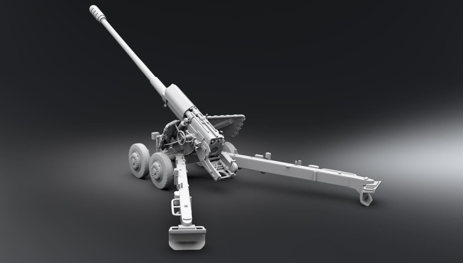 2A36 Giatsint scale model  3D print model_2