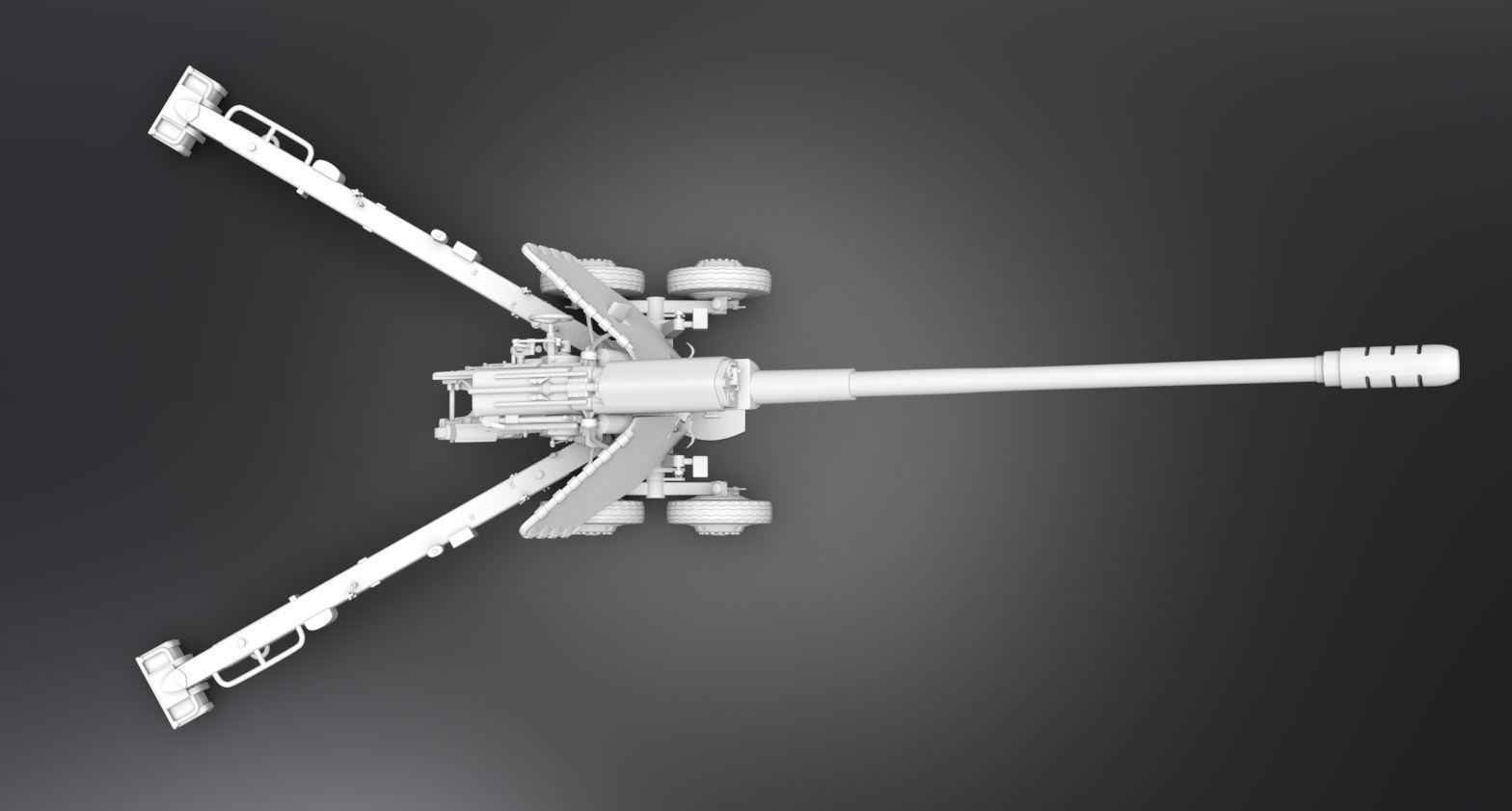 2A36 Giatsint scale model  3D print model_3